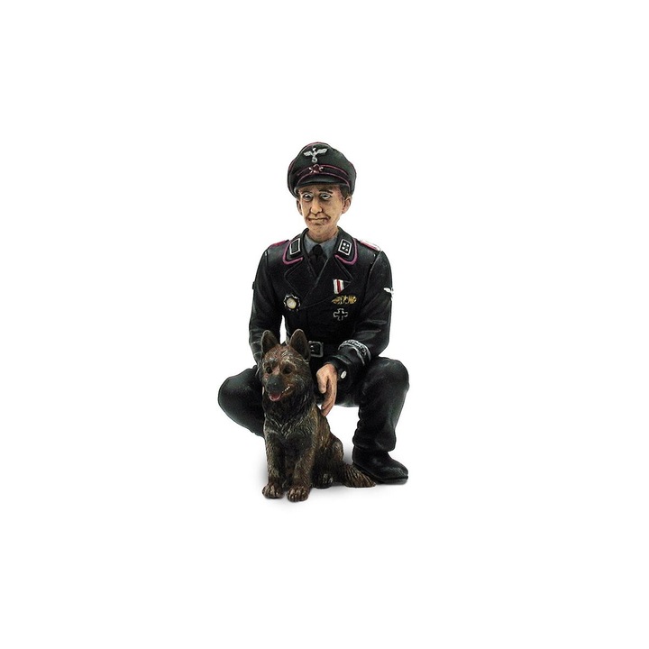 Torro 1/16 figura, Otto Paetsch német tiszt kutyával, kézzel festve