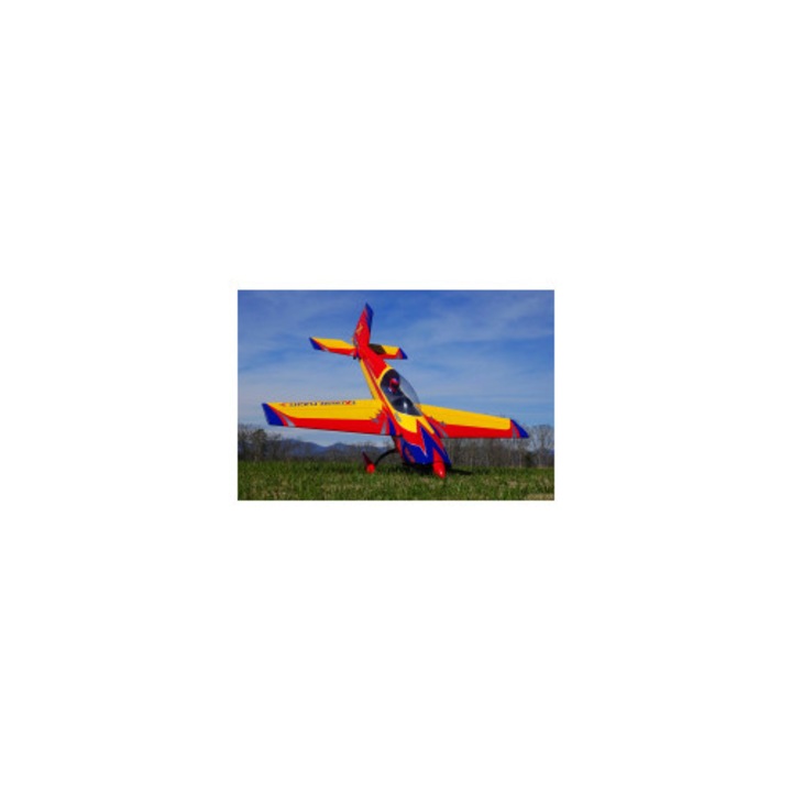 RC Repülőgép 85" Extra 300 EXP 2.15m, sárga/piros/kék