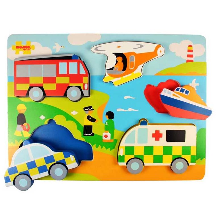 Bigjigs puzzle, 22x30x3 cm, fa, 12m+