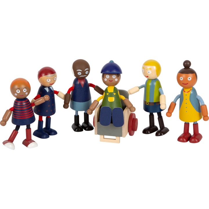 Figurakészlet, 11,5x6x3,5 cm, 7x6x7 cm, fa