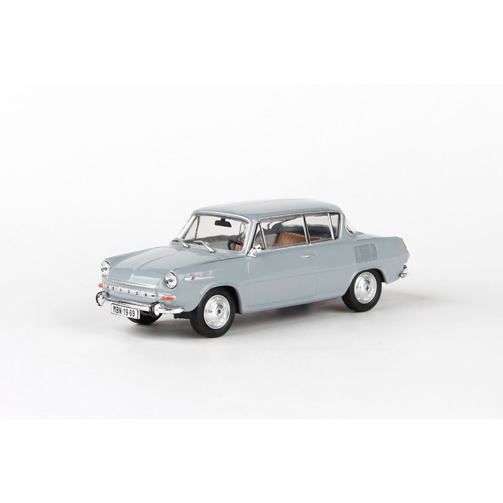 Skoda 1100MBX (1969) modellautó, 1:43, Abrex, fém modell, szürke