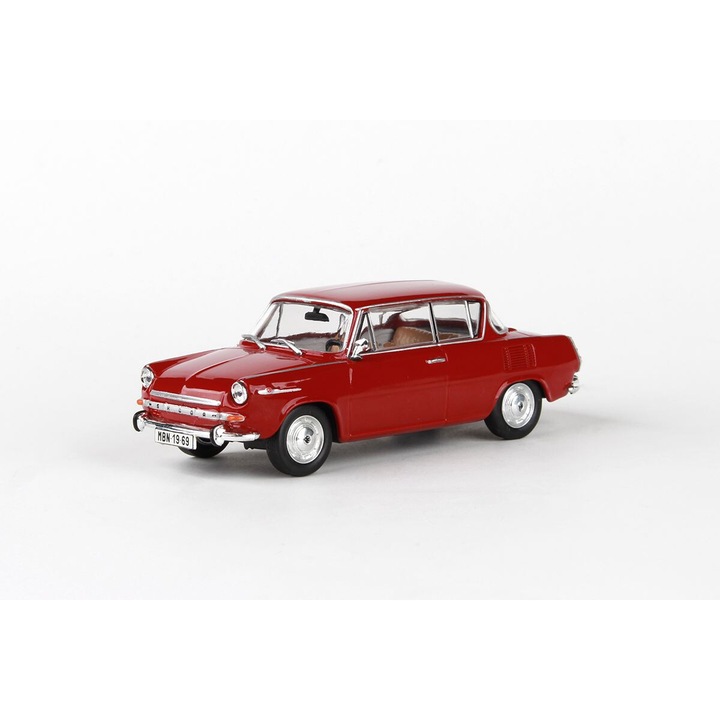 Abrex modellautó, Skoda 1100MBX (1969), 1:43, piros