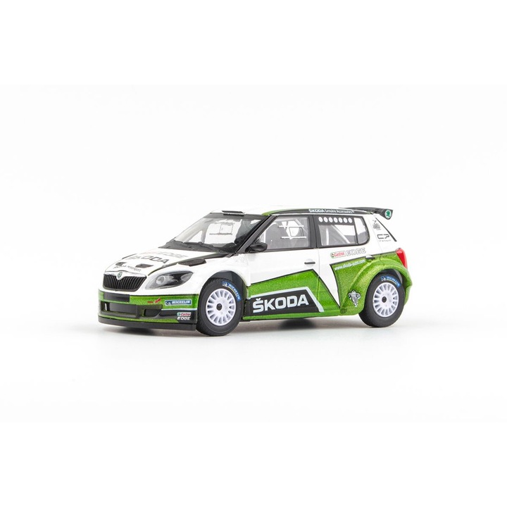 Modell autó, Skoda Fabia II FL S2000, 1:43, Skoda Motorsport design, többszínű