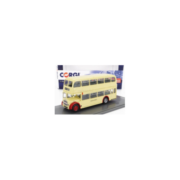 Corgi Bristol Lodekka Fs68 veterán buszmodell autó krémpiros 1:76