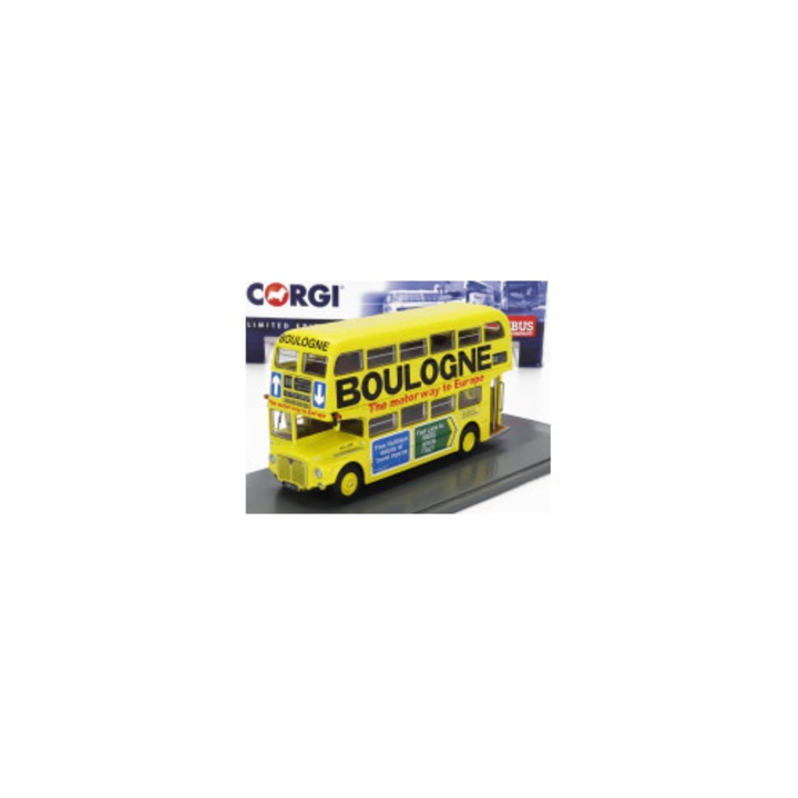 Corgi AEC Type Rm London Transport Boulogne Route 88 busz, sárga, 1:76