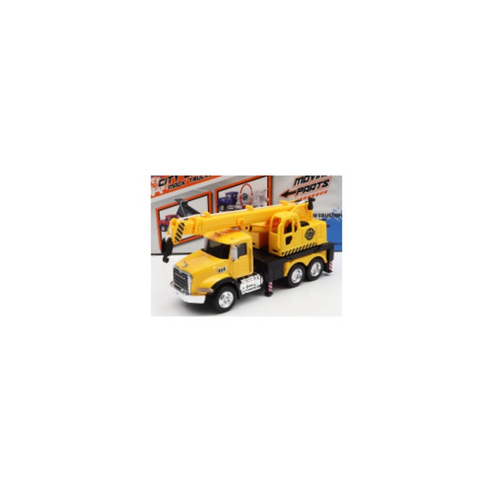 Maisto Mack Anthem 3-tengelyes teherautó sárga-fekete 1:64