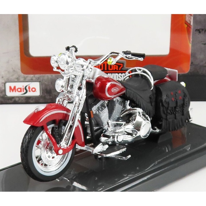 Motormodell Maisto Harley Davidson FLSTS Heritage Springer 1999 1:18 piros