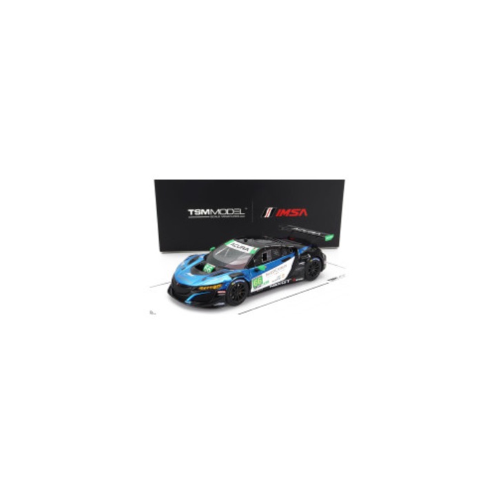 Truescale Acura NSX GT3 Evo22 modellautó, fekete-kék 1:43