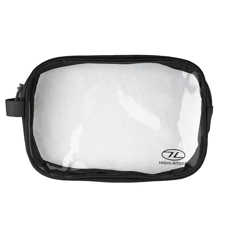 Highlander átlátszó táska, 22x5x15cm, vízálló, PVC és nylon anyagból
