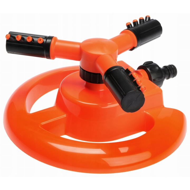 Verdenia AQUA 0384 forgó öntöző, 360°, fekete-narancs szín, ABS anyag