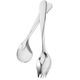Set tacamuri adaptate din inox, lingura curbata si spork, argintiu, 4 persoane