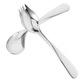 Set tacamuri adaptate din inox, lingura curbata si spork, argintiu, 4 persoane