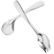 Set tacamuri adaptate din inox, lingura curbata si spork, argintiu, 4 persoane