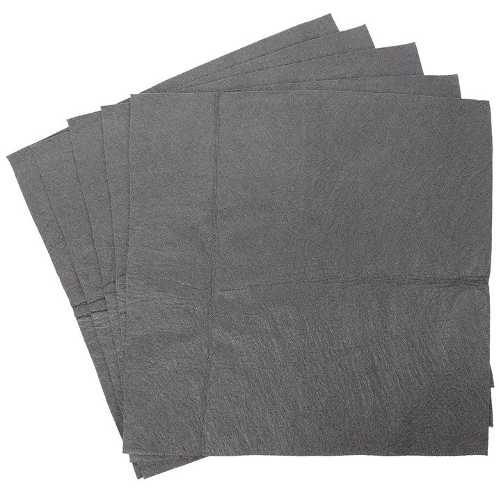 Lavete din fibra, set de 5 bucati, absorbante, negre, 30x30cm