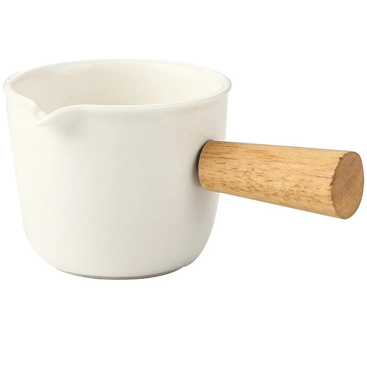 Set cani ceramice cu maner, capacitate mare, design creativ, argintiu, 11x6.6x5.4cm