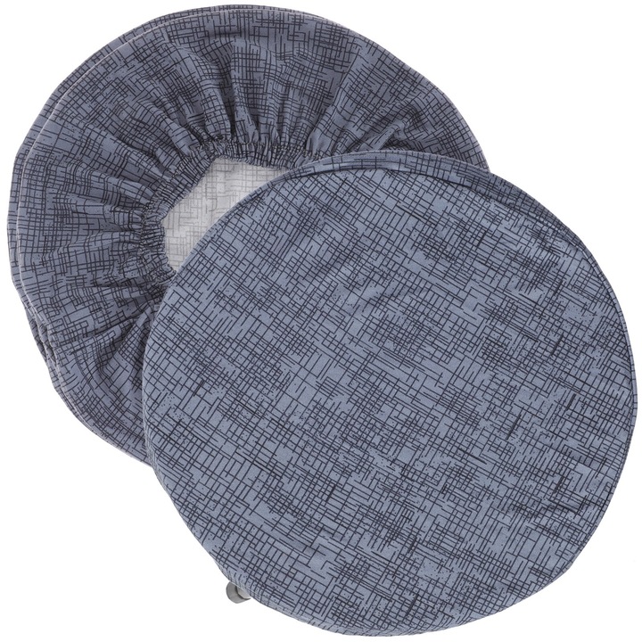 Husa scaun rotund, argintie, 28x28cm, set de 1 bucati
