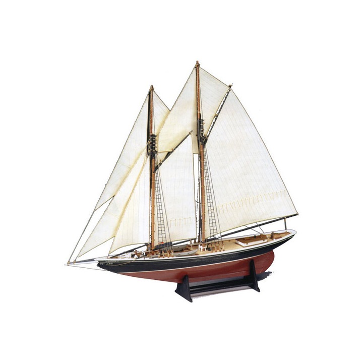AMATI Bluenose szkúner 1921 építőkészlet, 1:100, fa alkatrészek, vitorlák, 285t