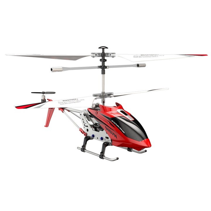 Syma S107H RC helikopter, 3 csatorna, 190 mm-es rotor, piros, RTF 1:10