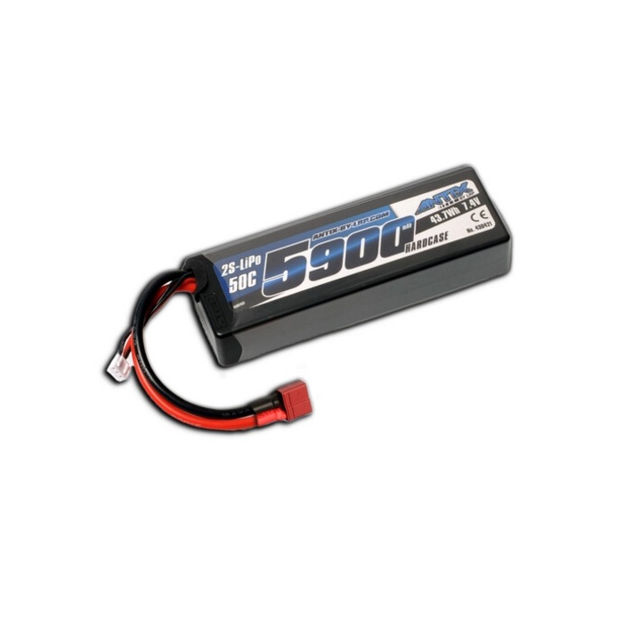 ANTIX LiPo akkumulátor, 5900mAh 7.4V 50C, T-DYN, 138x46x25mm