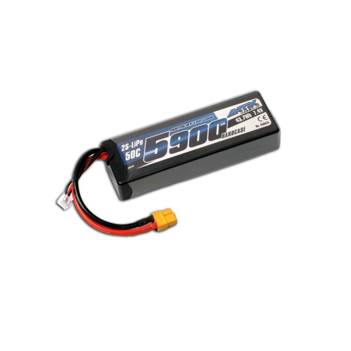 ANTIX LiPo akkumulátor, 5900mAh, 7.4V, 50C, XT60, 138x46x25mm, 310g