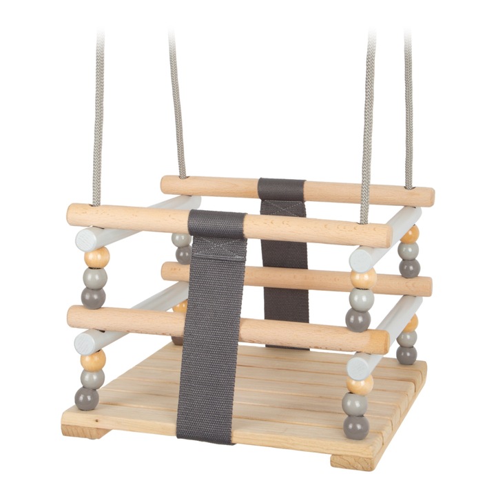 Детска люлка, Small Foot, дървена, товароносимост 100 кг, многоцветна