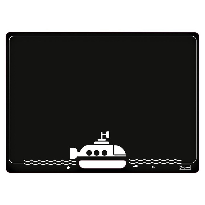 Jeujura tábla, tengeralattjáró mintával, 41x30x0,7 cm, fából, 3 éves kortól