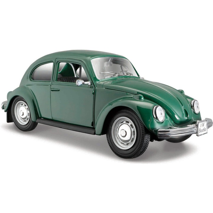 Maisto Volkswagen Bogár 1:24-es Autómodell, zöld, 17 cm