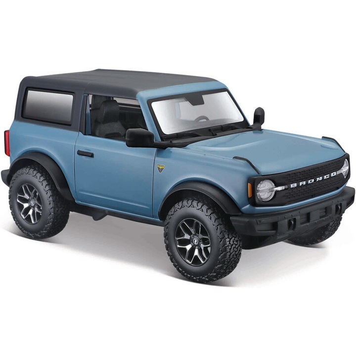Maisto Ford Bronco 2021 modellautó 1:24, nyitható ajtók, kék, 17cm