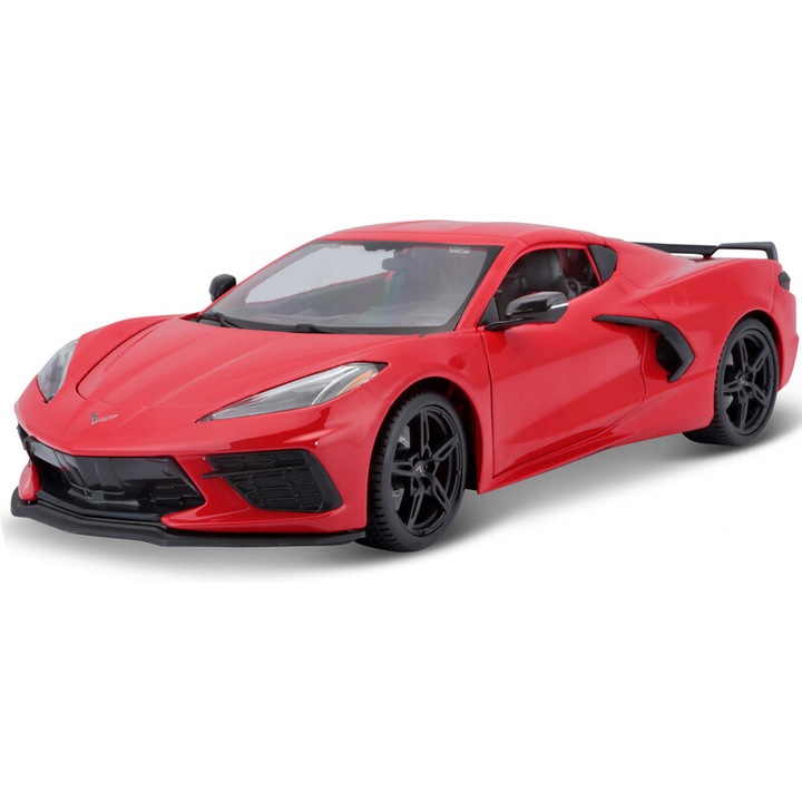 Automacheta, Maisto, Chevrolet Corvette Stingray 2020, Metal, 24cm, 1:18, Rosu