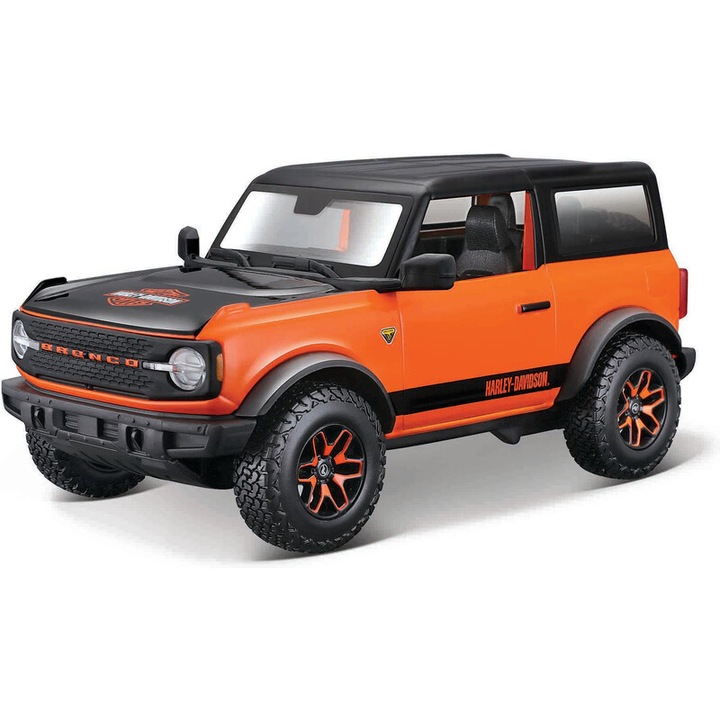 Maisto Ford Bronco 2021 modellautó, 1:24, fekete/narancs