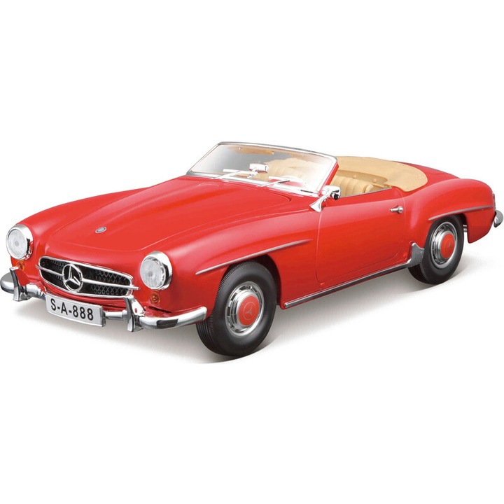 Maisto 190SL 1955 modellautó, 1:18, piros, 26cm