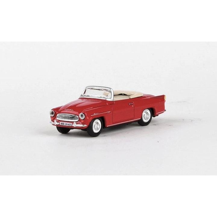 Abrex modellautó, Skoda Felicia Roadster (1963) 1:72, piros