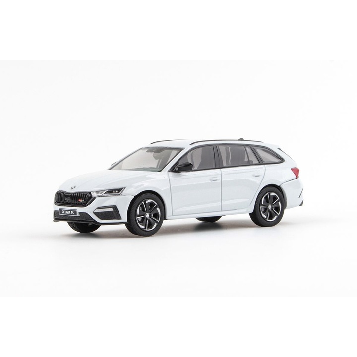 Abrex modellautó, Skoda Octavia IV Combi RS (2020), 1:43, Metálfehér