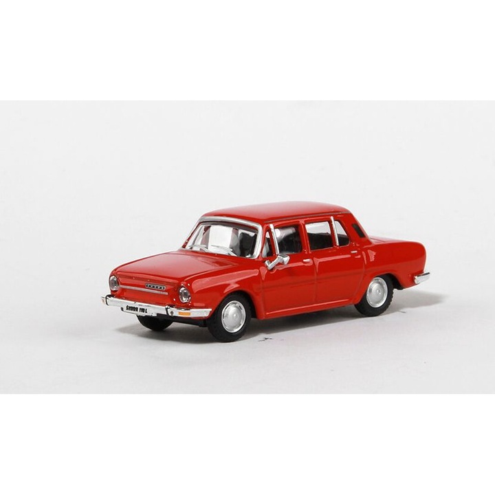 Abrex modellautó, Skoda 110L (1973), 1:72, piros