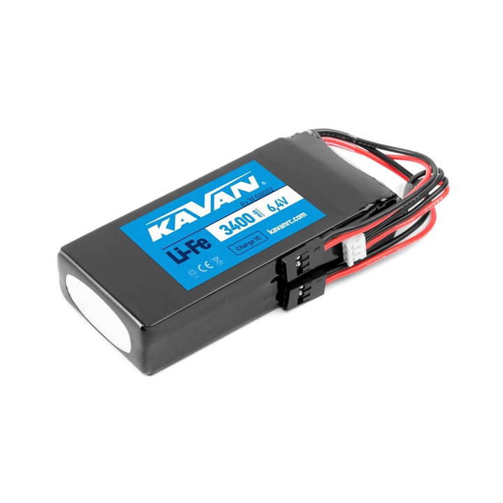KAVAN Li-Fe akkumulátor 3400mAh 6.4V, 98x45x22mm, 170g