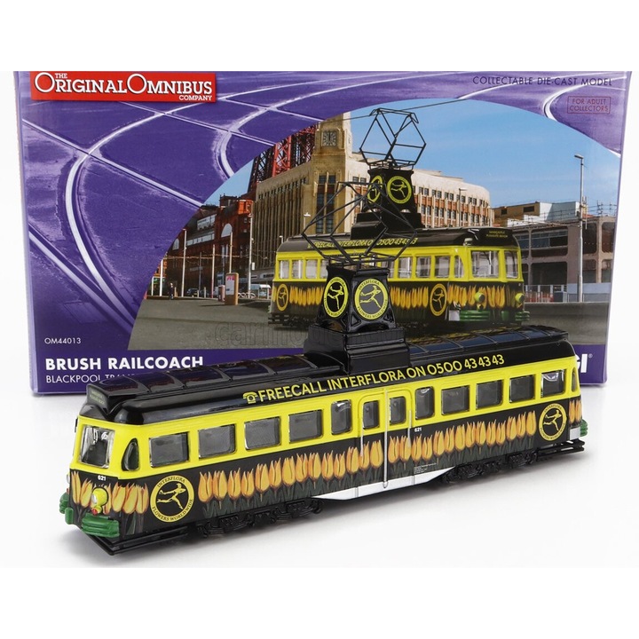 Corgi villamos, Blackpool Transport Interflora vasúti busz 1970, 1:76, sárga/fekete