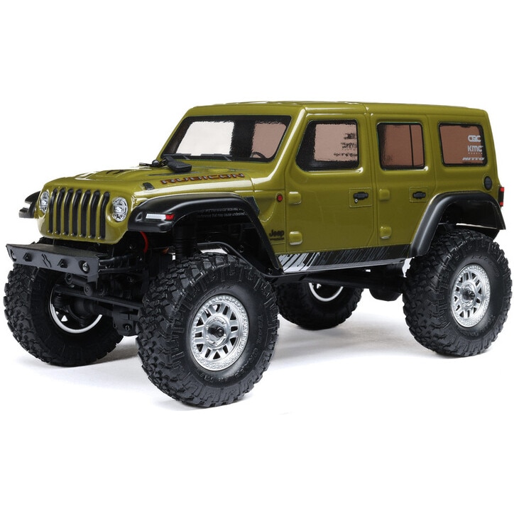 アキシャル　SCX24 Jeep Wrangler Masinuta RC Axial SCX24 Jeep Wrangler JLU 1:24 4WD, verde - eMAG.ro