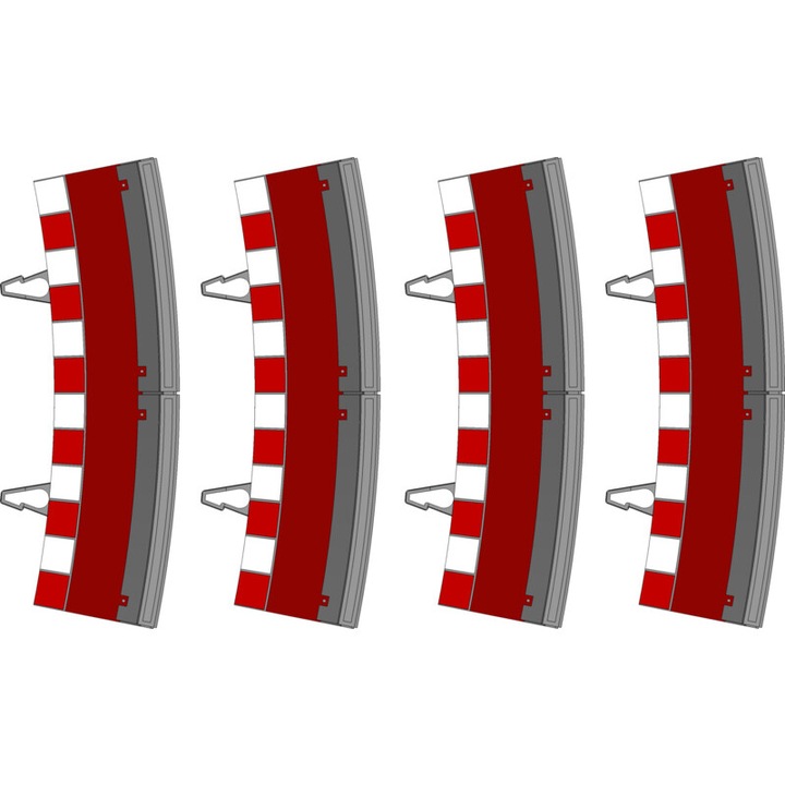 Járdaszegély készlet sorompóval, külső ívhez R3, SCX, 4 db