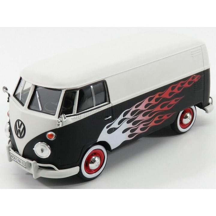 Volkswagen T1 Type 2 kisbusz, Motor Max, 1962, 1:24, matt fekete, készlet