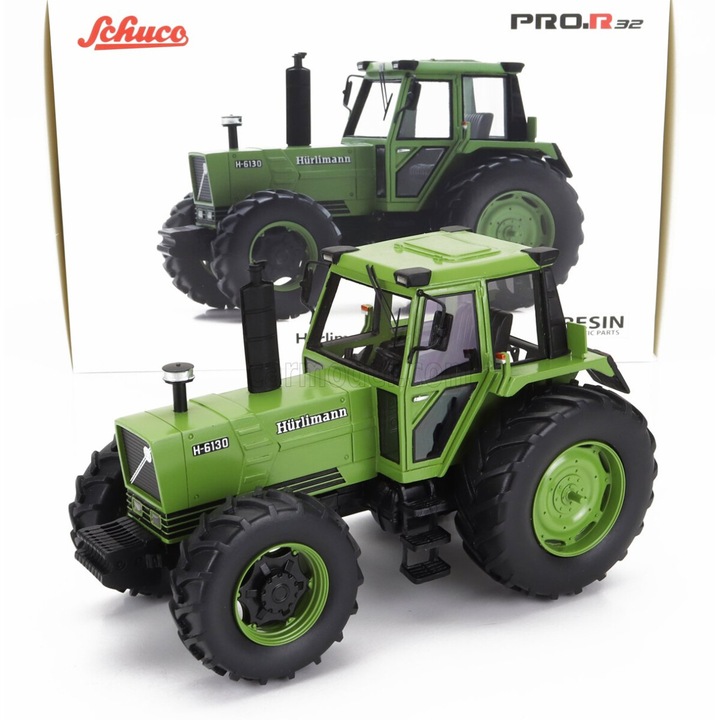 Schuco játék traktor, Hürlimann H-6170, 1981, 1:32, zöld