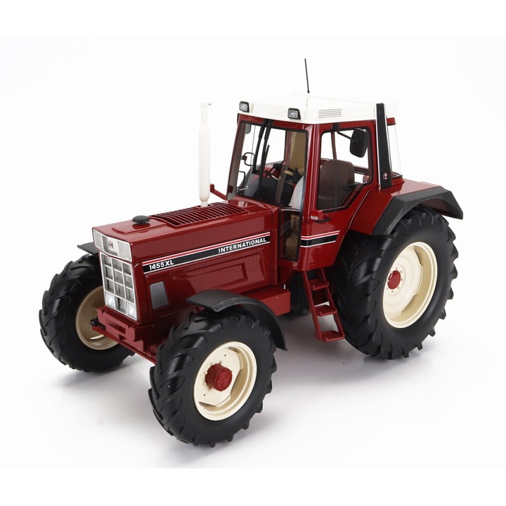 Schuco játék traktor, 1:18, piros/fehér