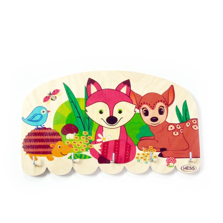 Hess fa ruhafogas, 24,5x14,5cm, erdei állatok