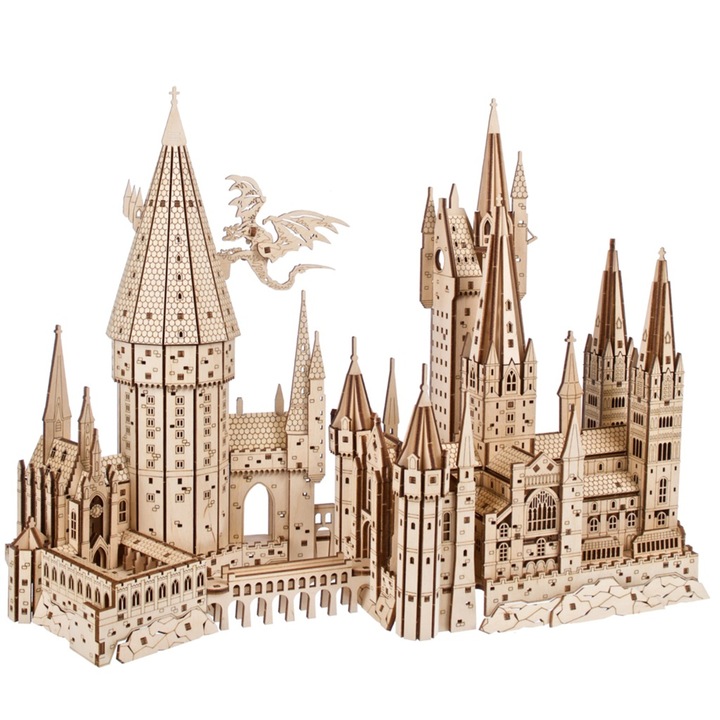 3D пъзел Ugears, дървен, механичен, 340 части, 36.9x11.7x27.3 см