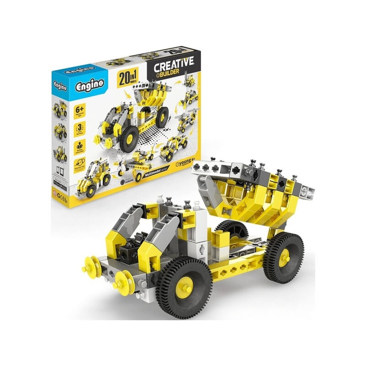 Engino Creative Builder építőkészlet, 20 modell, 127 darab, 6 év+