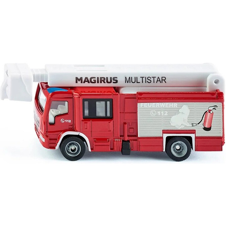 Siku modellautó, Magirus Multistar 1:87, teleszkópos platform, kihúzható tartókonzolok