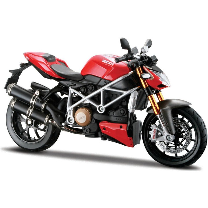 Játék motorkerékpár, Maisto, Ducati Super Naked S, 1:12, 16 cm, műanyag/fém