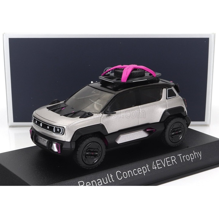 Norev Renault Concept 4ever Trophy E-tech 100% elektromos 2022-es modellautó 1:43, ezüst, fekete