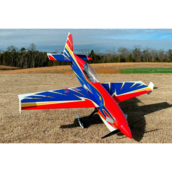 ExtremeFlight Raven 3D modellrepülőgép, 2,24 m, piros/kék, könnyűszerkezetes