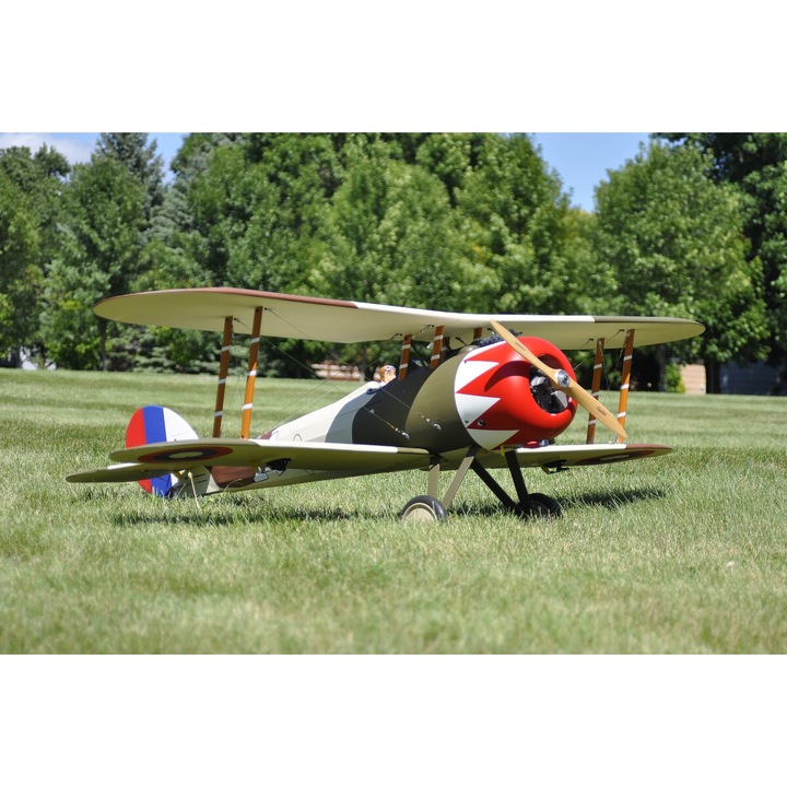 Seagull Nieuport 28 félmodell készlet, 172 cm, 20-26 cm3-es benzinmotorokhoz, villanymotor átalakító készlettel