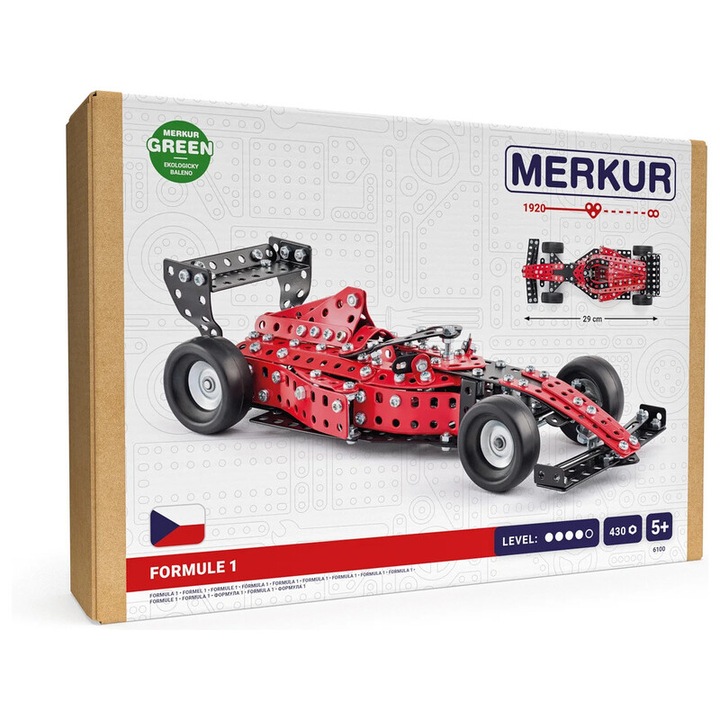 Merkur építőkészlet, 430 db, szerszámokkal együtt, 5 év+